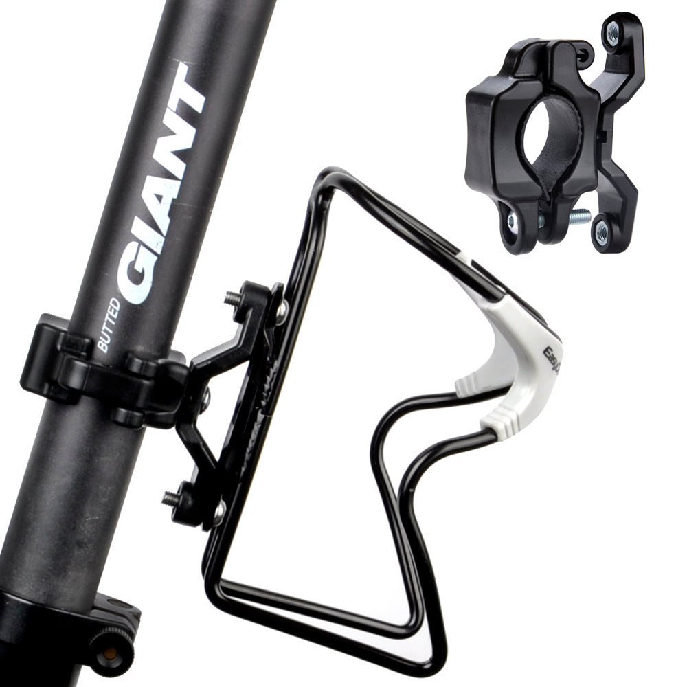 Adjustable 360 Bottle Holder Cage Mounting Bracket Installed