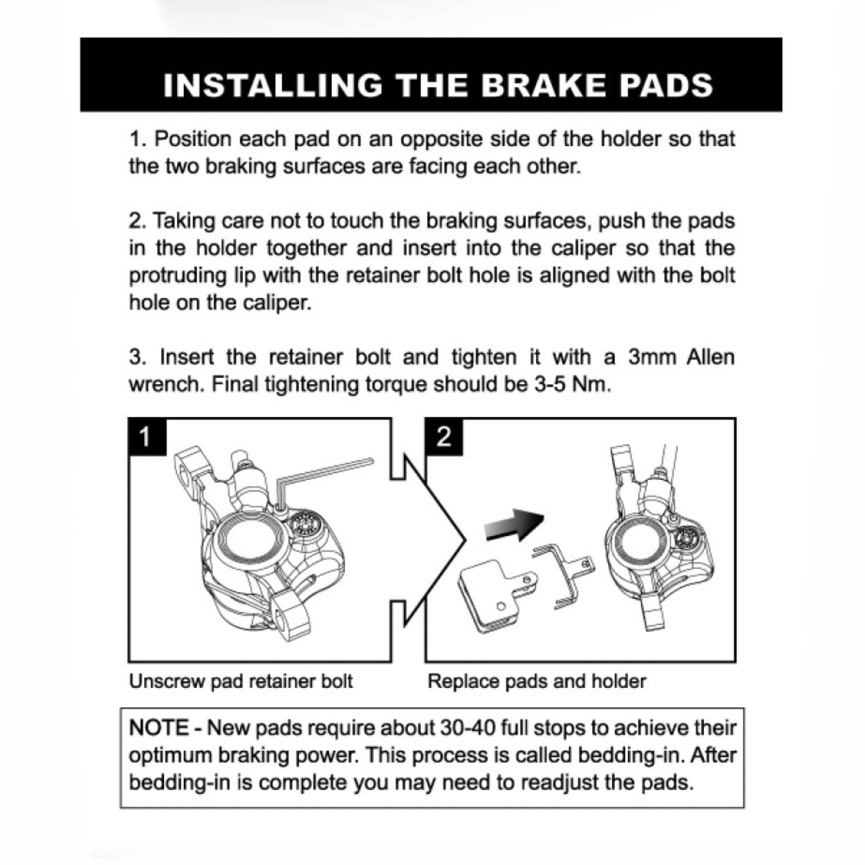 Brake Pads for Tektro & Radius Bikes