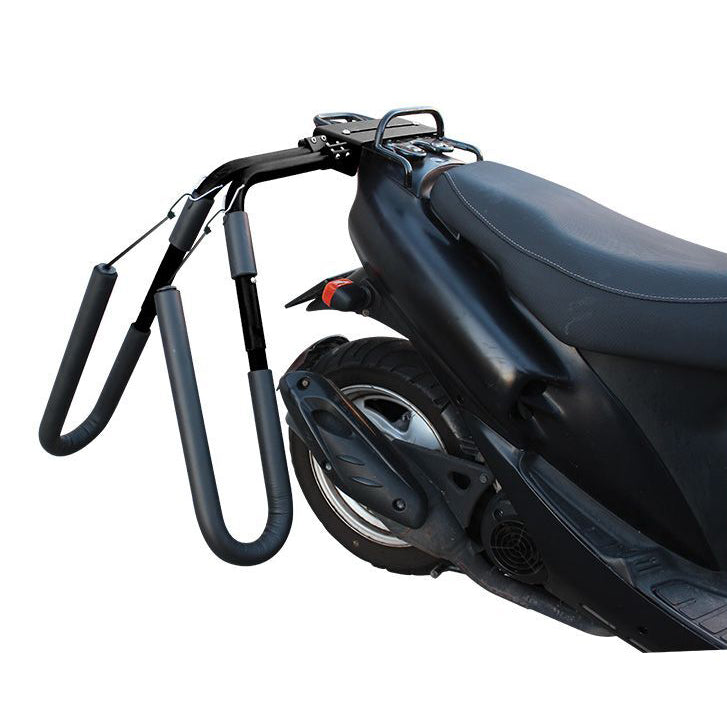 AB ACE Surfboard Moped Rack Installed