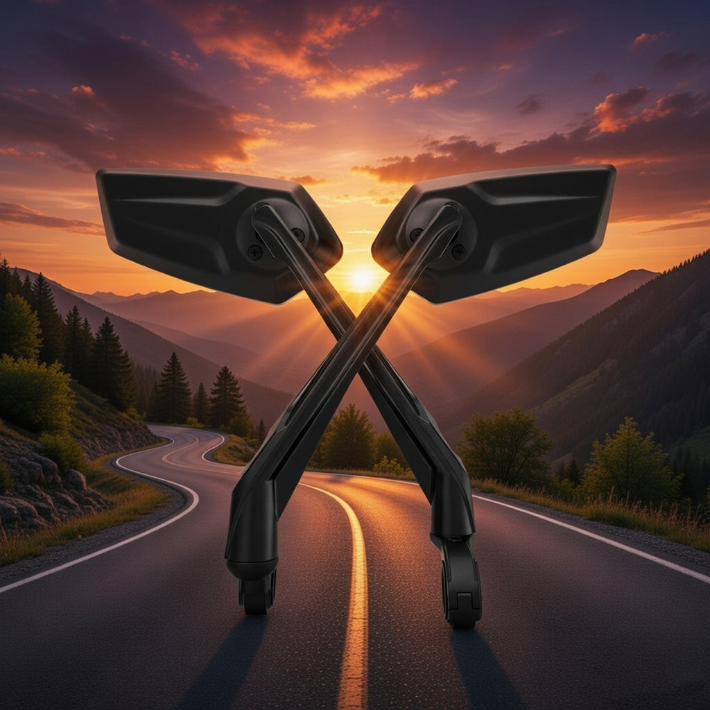 Deluxe Bicycle Handle Bar Side Mirror Set