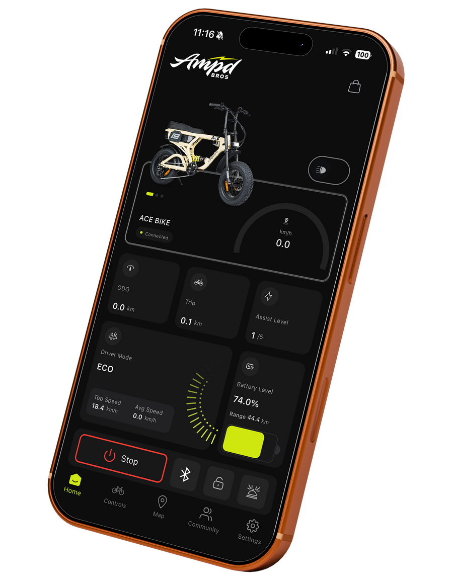 Ampd Bros GO App dashboard